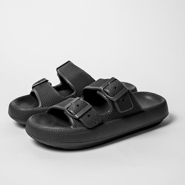 Black / 4.5 Slipper The Cloudies™ - Sandals | Buy 1 Get 1 Free Cloud Slides